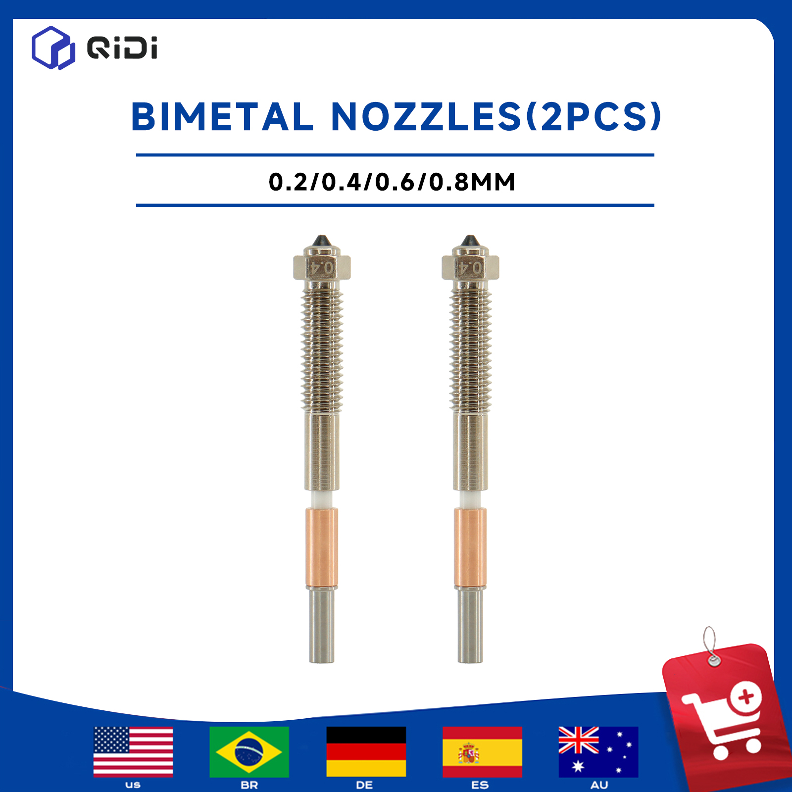 3D Printing Nozzle - QIDI Max 4 3D Yazıcı Bimetal