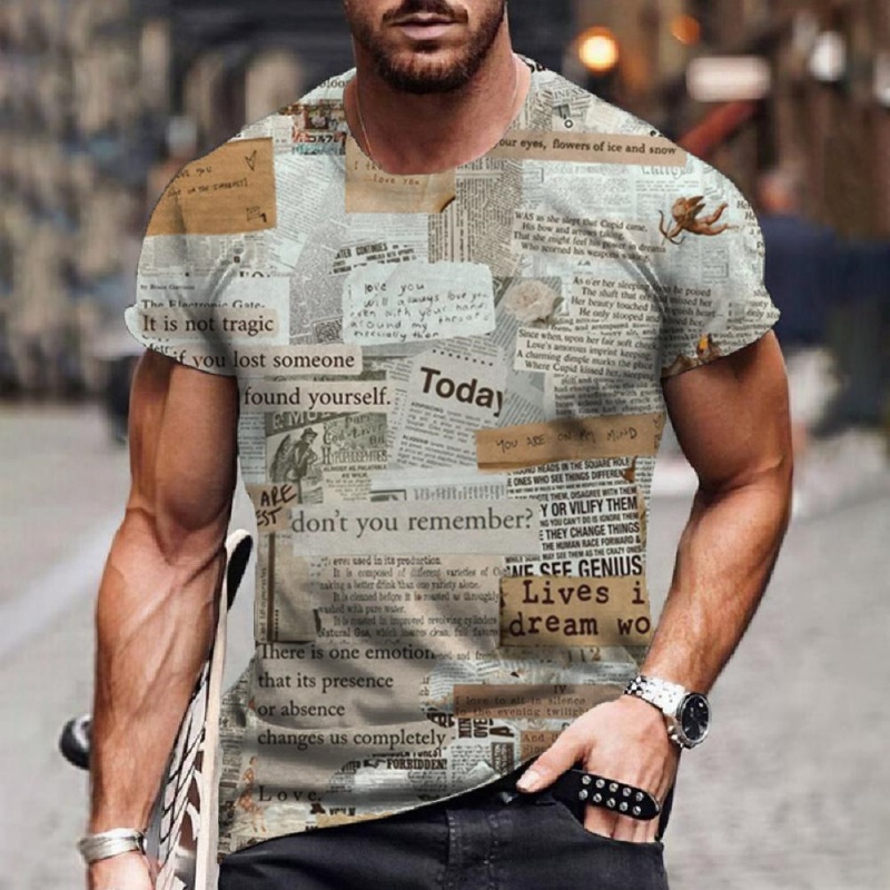 3D Printing Journal - Gazete Dergileri Desen Erkekler Için T-Shirt