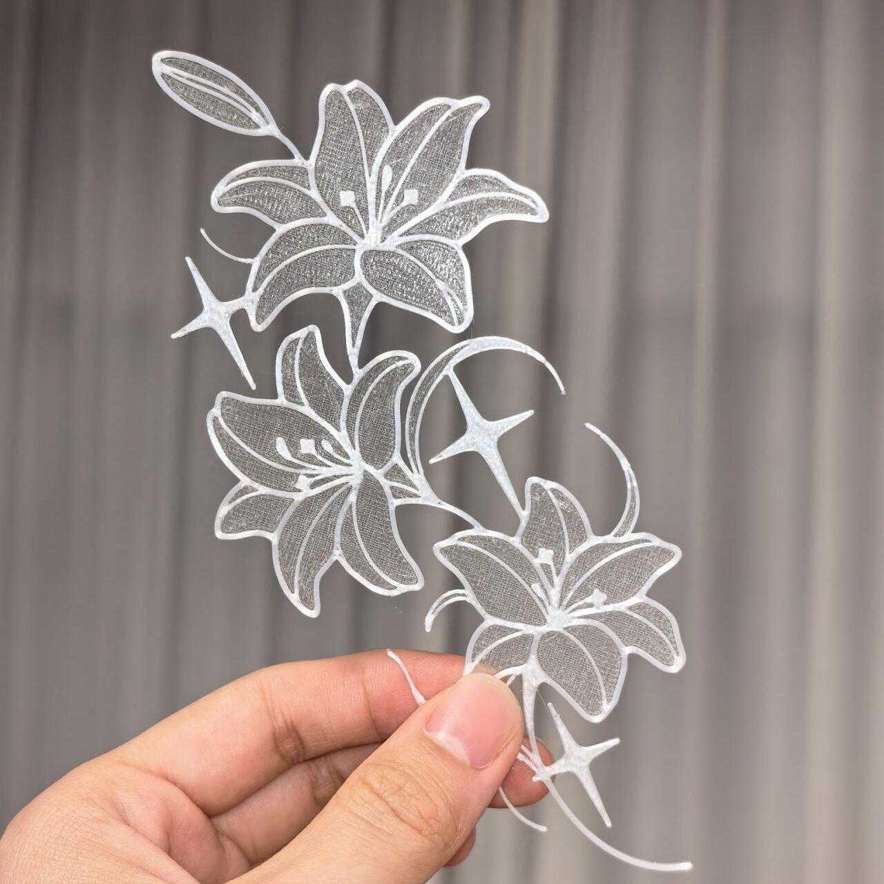 3D Printing Journal - Kore Taklit Organze Zambak İşlemeli Kitap