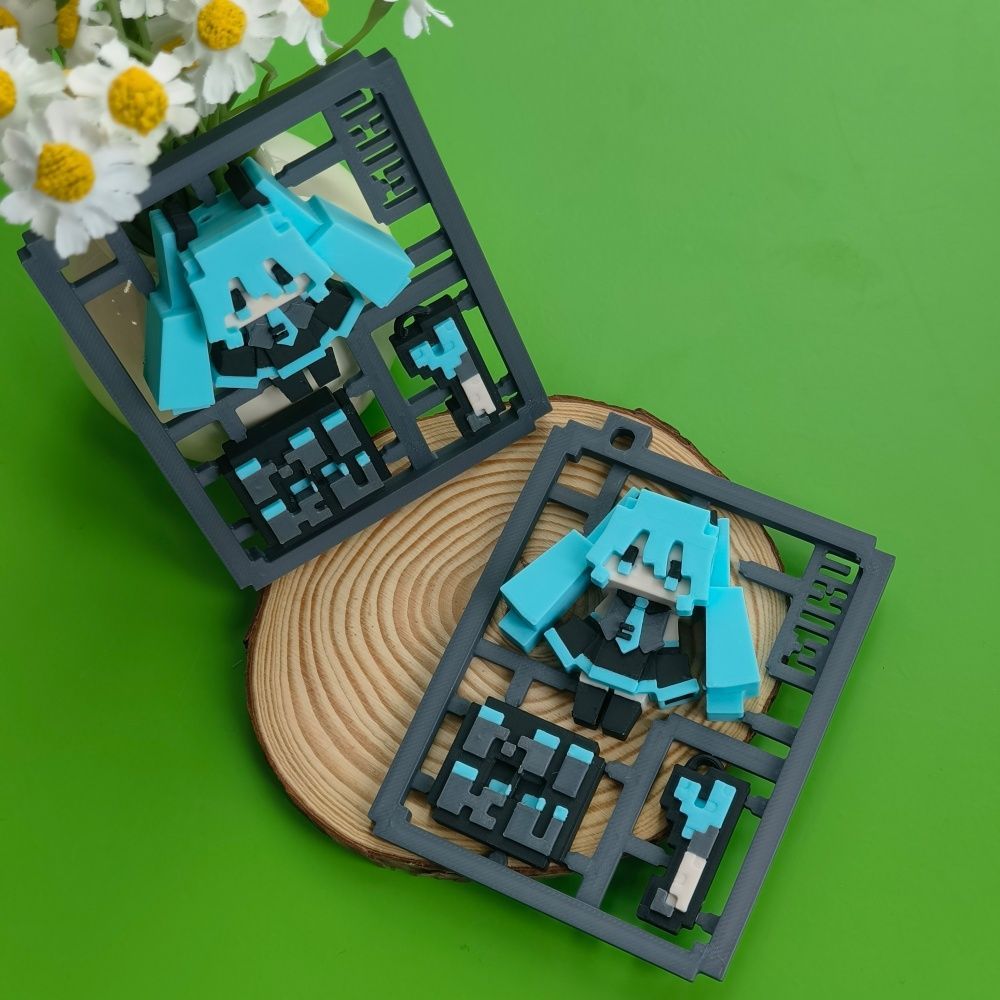 3D Printing Idea - 3D Baskılı Sevimli Piksel Hatsune Miku