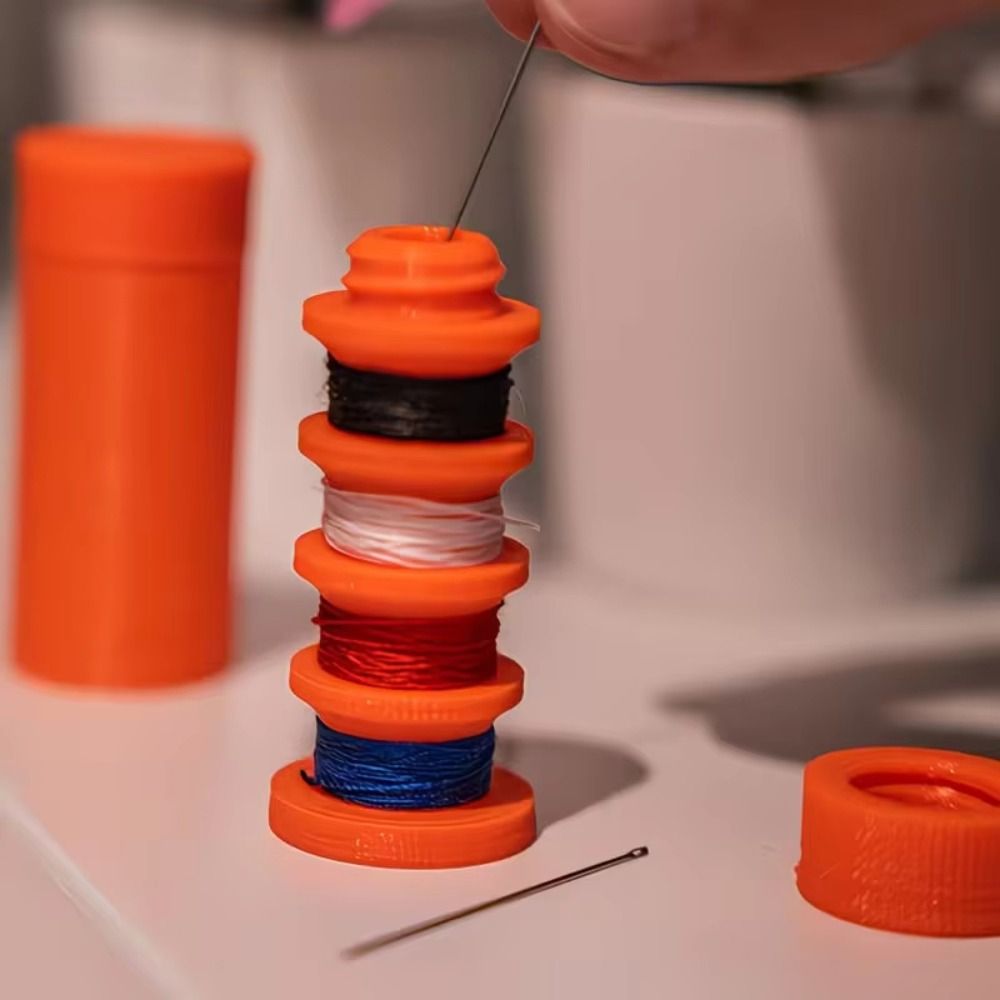 3D Printing Abs - Anahtarlıklı Taşınabilir Dikiş Alet Çantası İplik