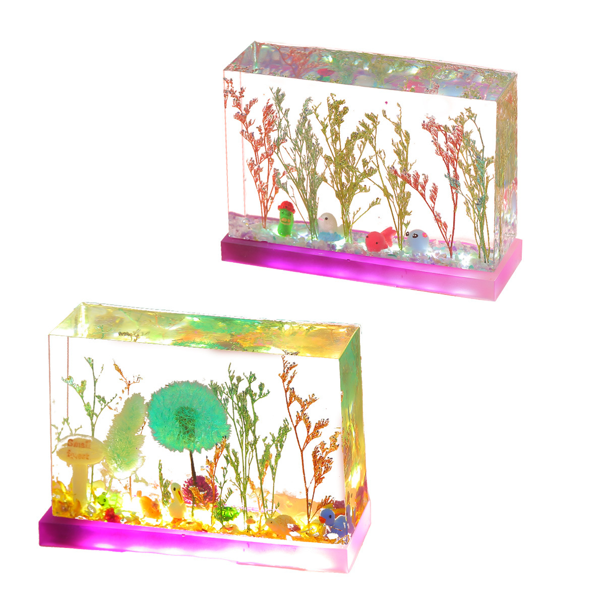 Kuru Çiçek Küp Süs Kare Lamba  - 3D Printing Epoxy Resin incelemesi ve fiyatı