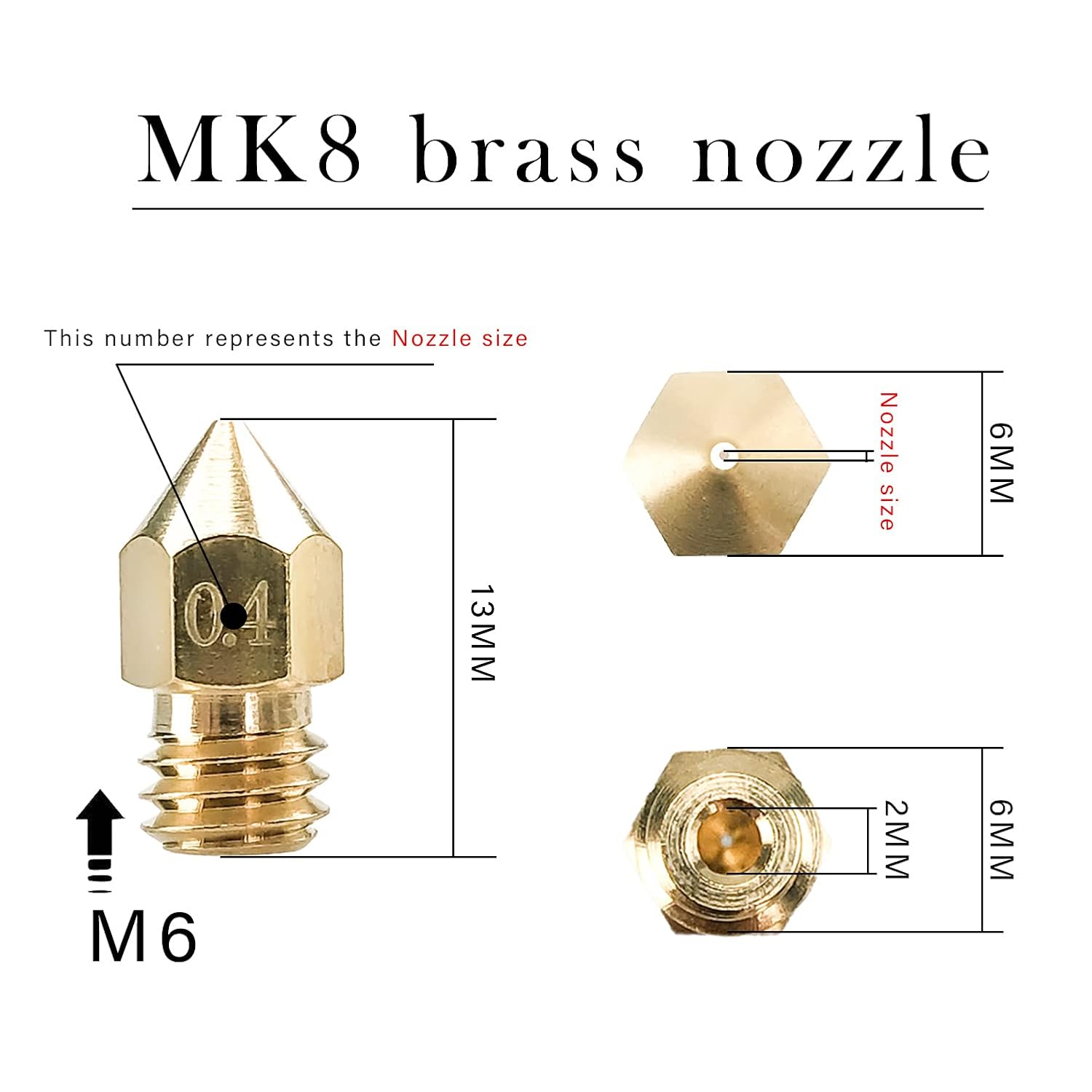 CREALITY 20 Adet MK8 Pirinç Me - 3D Printing Nozzle incelemesi ve fiyatı