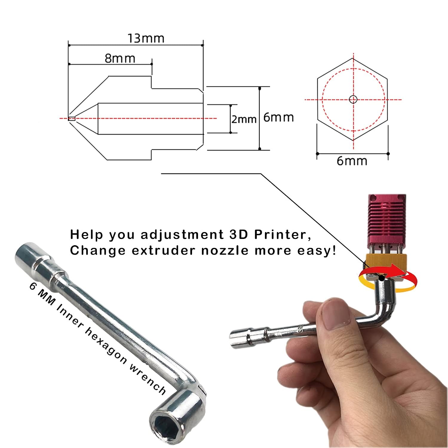 CREALITY 20 Adet MK8 Pirinç Me - 3D Printing Nozzle incelemesi ve fiyatı