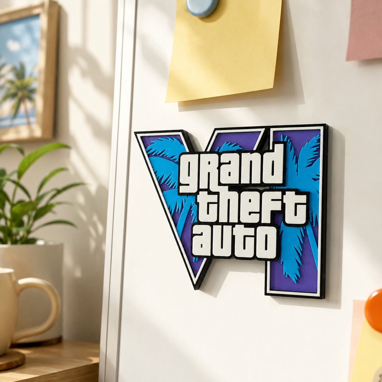 GTA6 3D Baskılı Logo Manyetik  - 3D Printing Idea incelemesi ve fiyatı