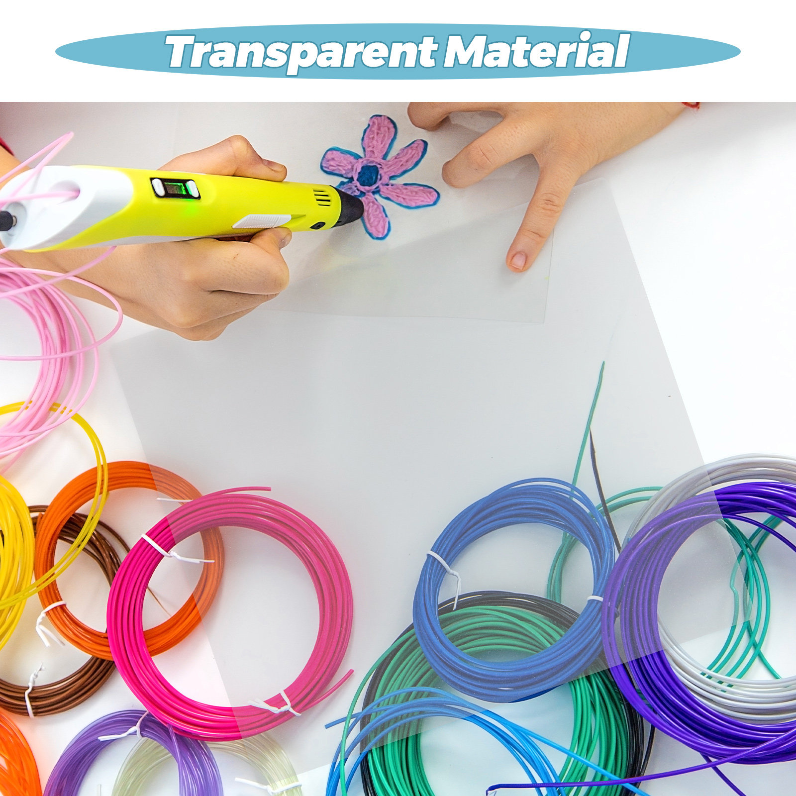 10 adet şeffaf PVC 3D baskı ka - 3D Printing Pen For Adults incelemesi ve fiyatı